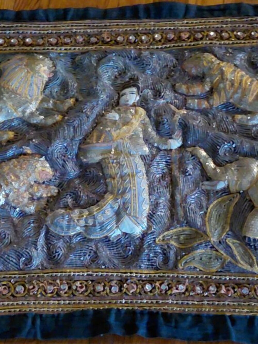 Vintage Burmese Kalaga Tapestry /Wall Hanging